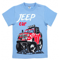 20-102101 "JEEP" Футболка для мальчика, 4-8 лет, голубой 20-102101 "JEEP" Футболка для мальчика, 4-8 лет, голубой